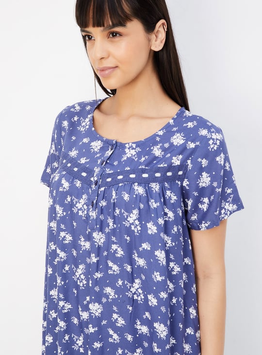 Women Floral Printed Nightgown