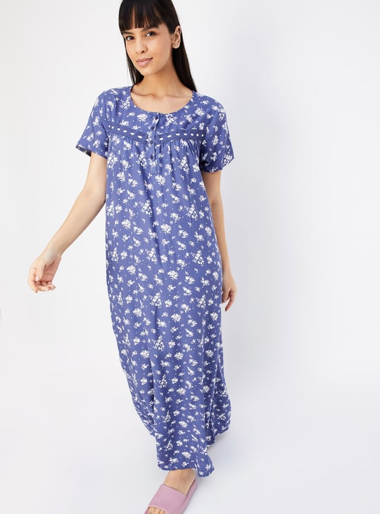 Women Floral Printed Nightgown