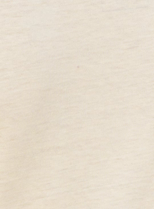 Women Solid T-shirt with Crochet Pocket