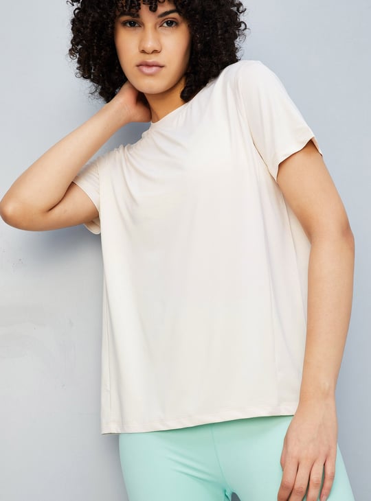 Women Solid Sports T-shirt
