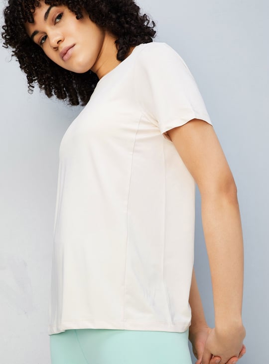 Women Solid Sports T-shirt