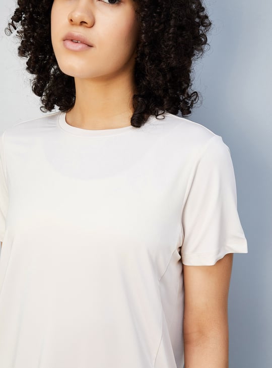 Women Solid Sports T-shirt