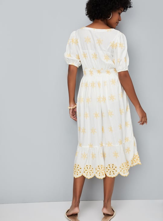 Women Embroidered Fit & Flare Dress