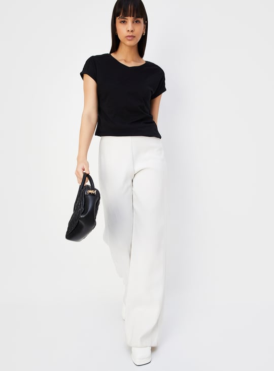 Women Lace Detail T-shirt