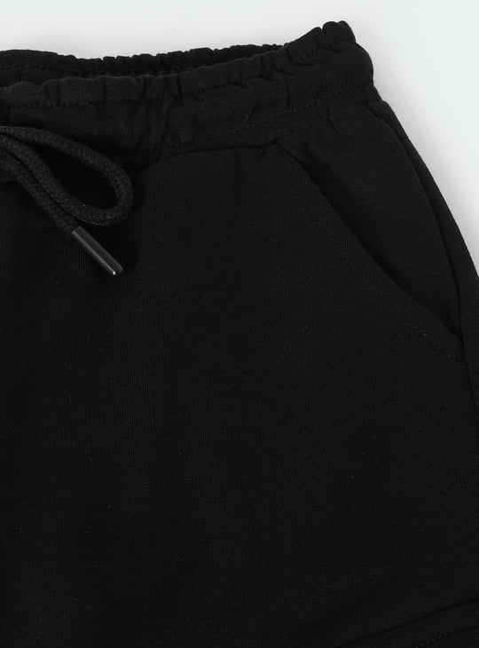 Girls Solid Cargo Trousers