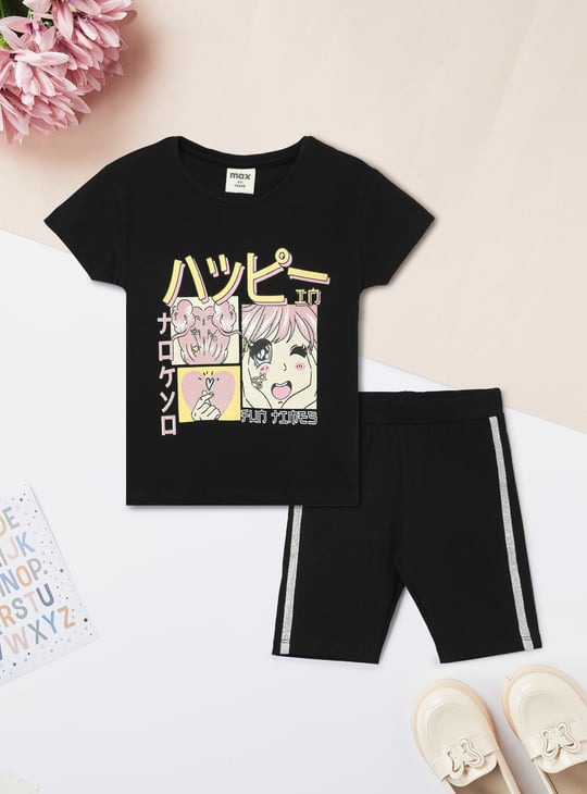 Girls Printed Short Set