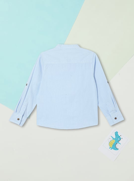 Boys Striped Insert Pocket Shirt
