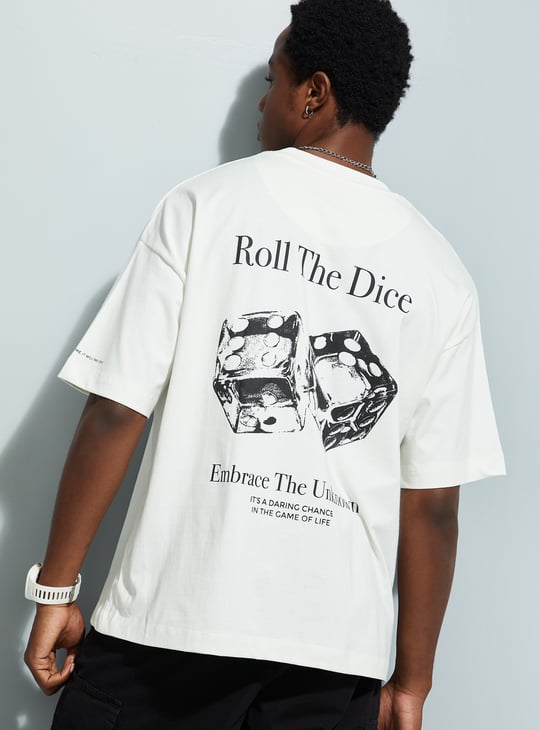 URB_N Men Boxy Fit Back Printed T-shirt