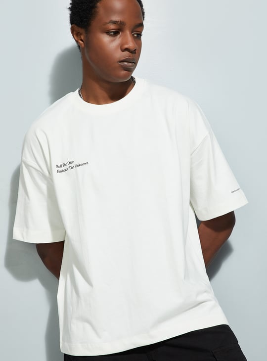 URB_N Men Boxy Fit Back Printed T-shirt