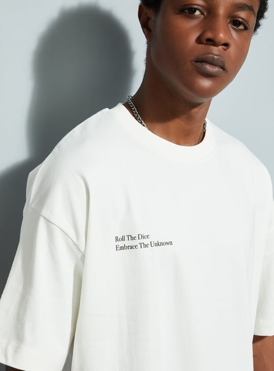 URB_N Men Boxy Fit Back Printed T-shirt