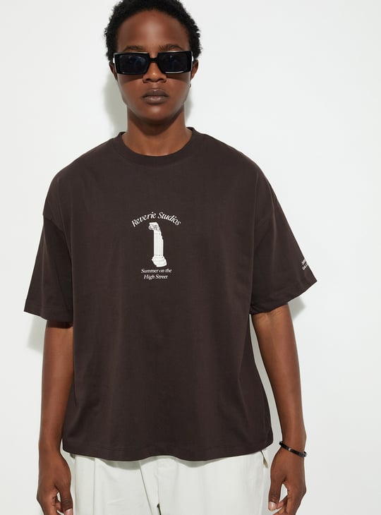 URB_N Men Boxy Fit Graphic Printed T-shirt