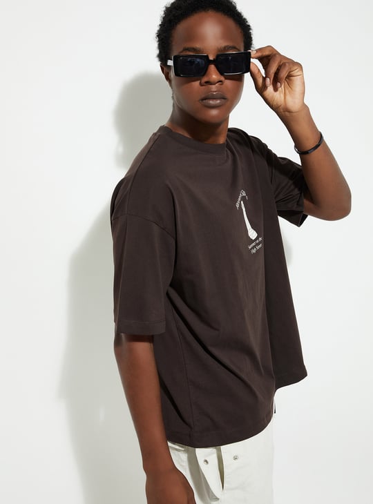 URB_N Men Boxy Fit Graphic Printed T-shirt