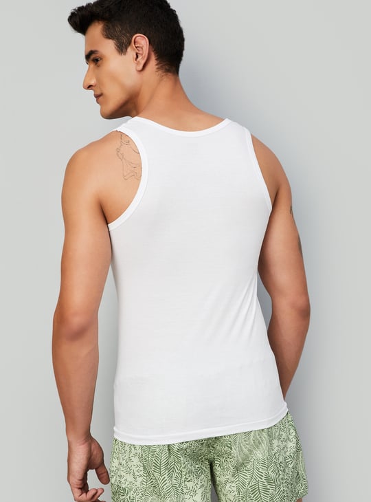 Men Solid Vest - Pack of 2