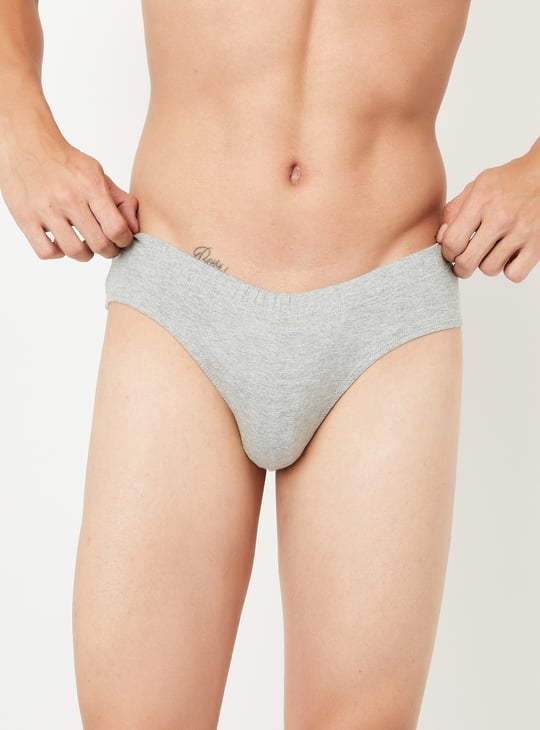 Men Solid Brief - Pack of 2