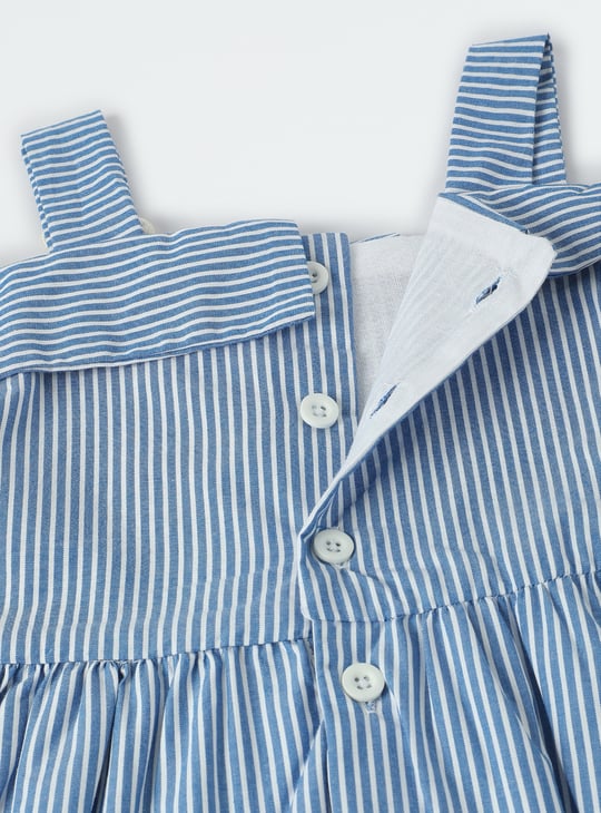 Girls Striped Fit & Flare Dress