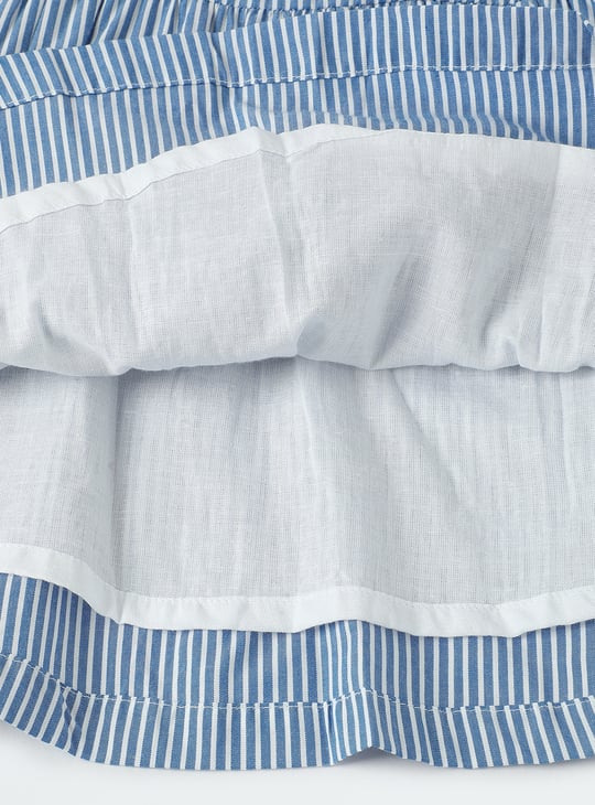 Girls Striped Fit & Flare Dress