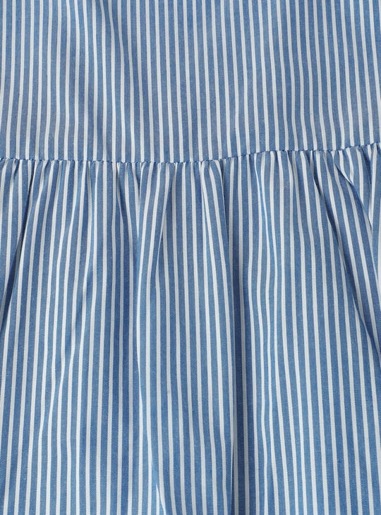 Girls Striped Fit & Flare Dress