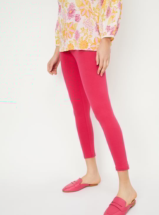 Women Solid Ankle Length Leggings Pack of