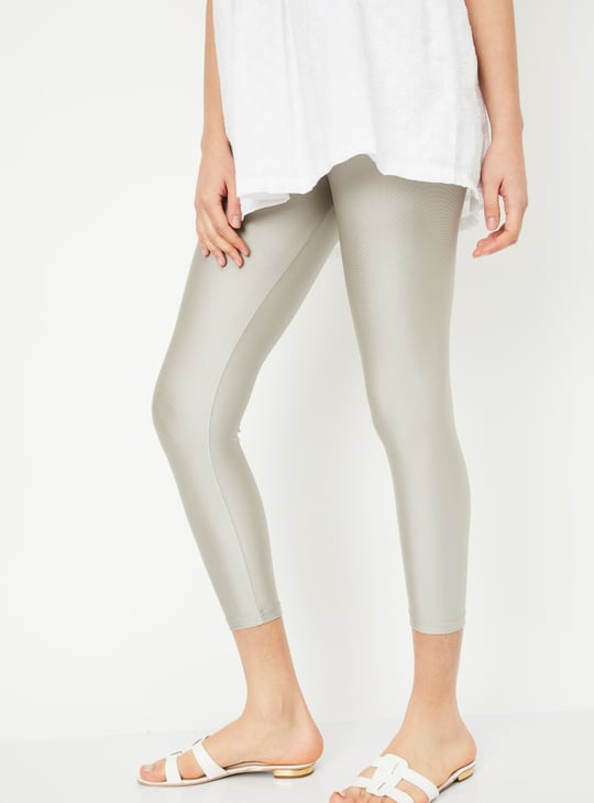 Women Shimmer Ankle-Length Leggings - Pack of 2