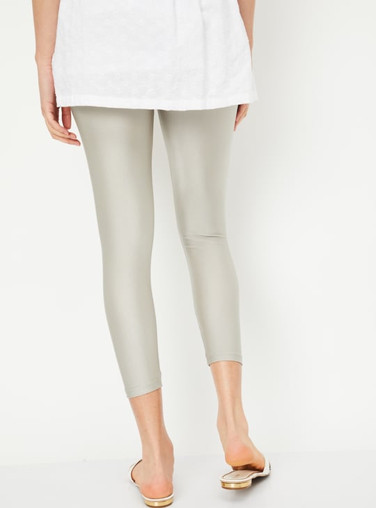 Women Shimmer Ankle-Length Leggings - Pack of 2