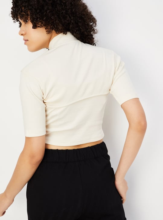 Women Ribbed Layered Crop Top