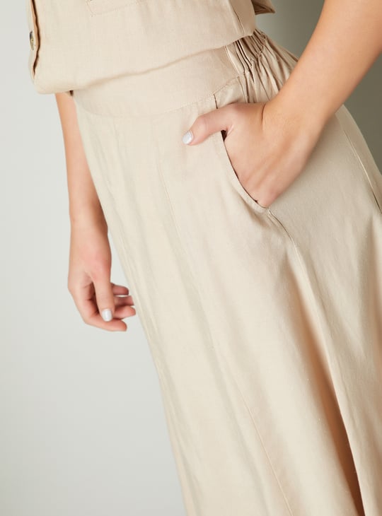 Women Solid A-line Skirt