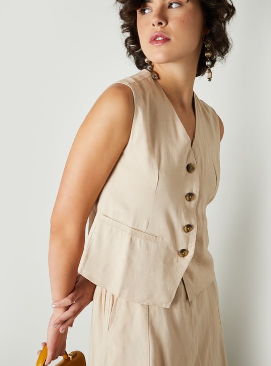 Women Solid Waistcoat