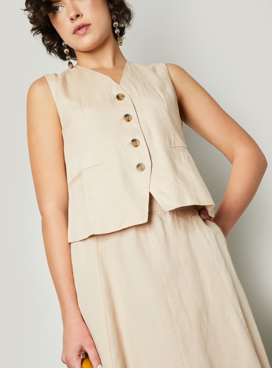 Women Solid Waistcoat