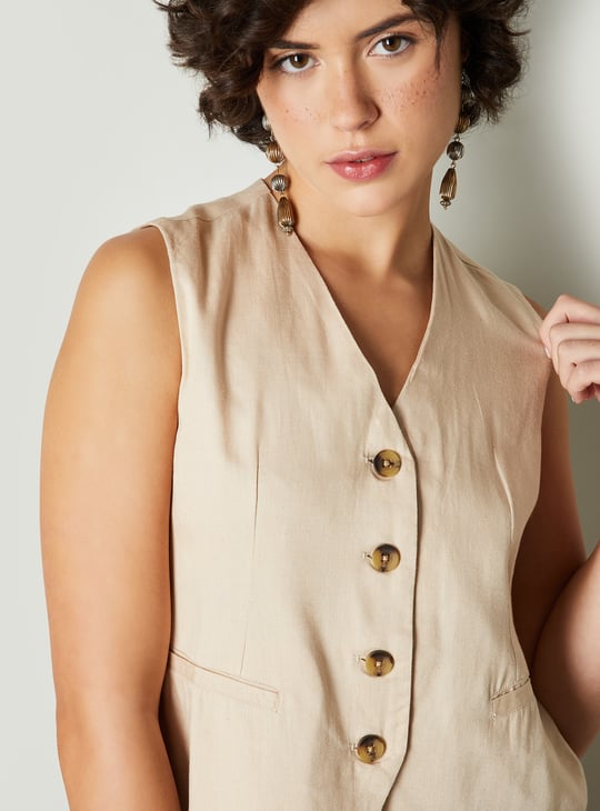 Women Solid Waistcoat