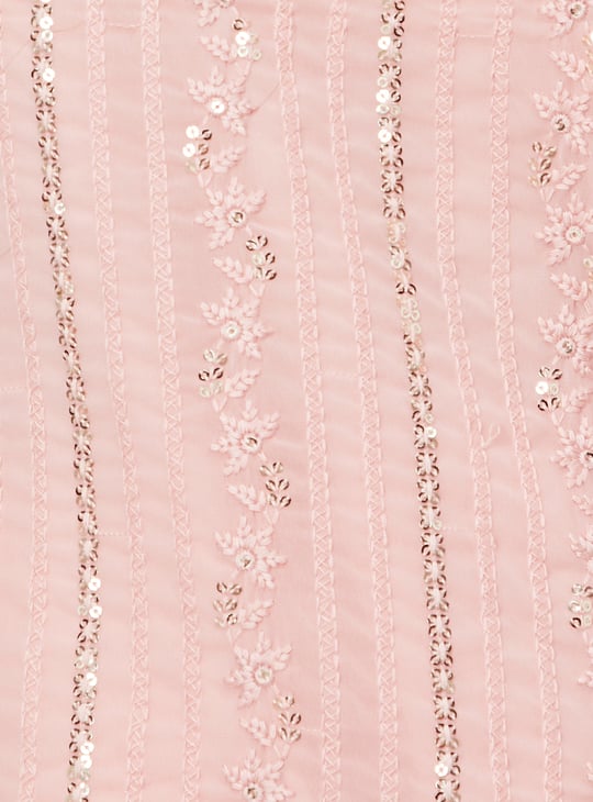 Girls Embroidered Sharara Set