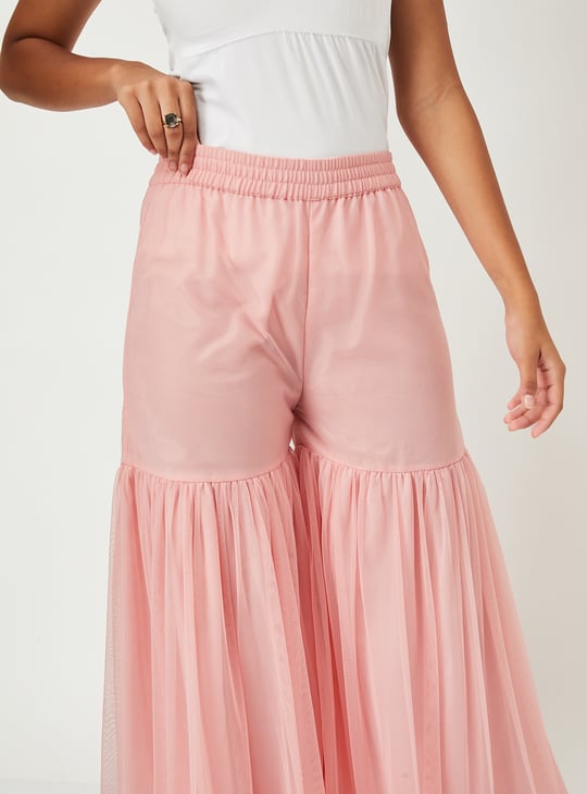 Girls Embroidered Sharara Set