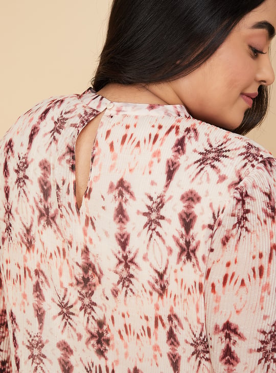 Women Printed Accordion Pleated A-Line Dress