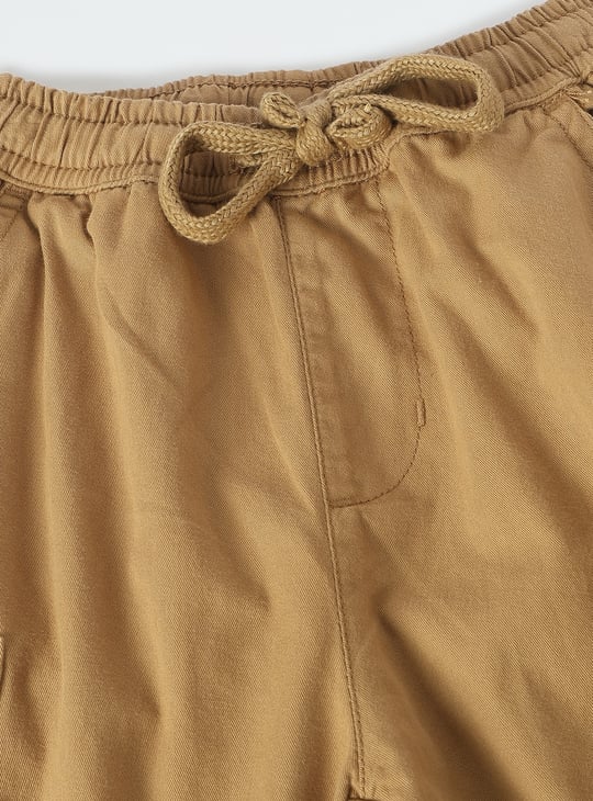 Boys Solid Zip Pocket Jogger Trousers