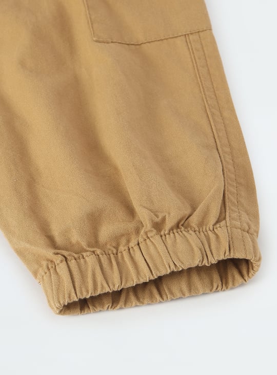 Boys Solid Zip Pocket Jogger Trousers