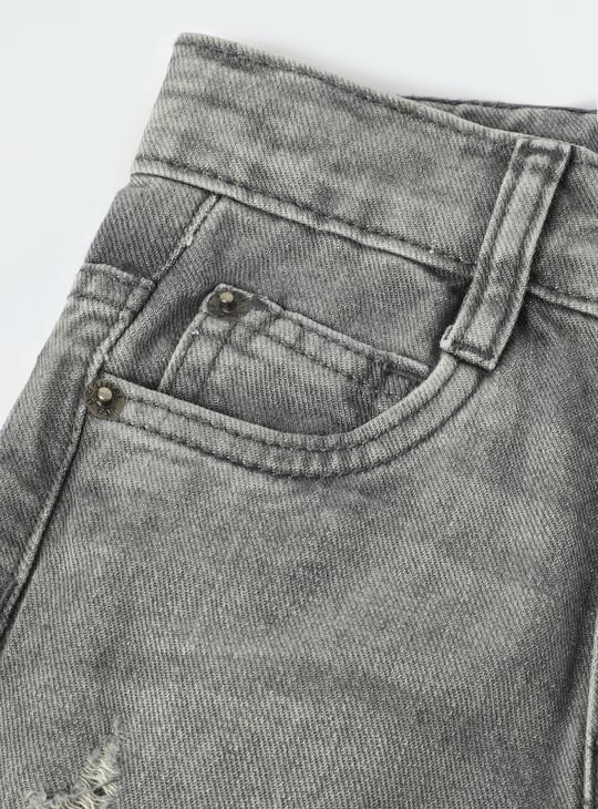 Boys Loose Fit Distressed Jeans