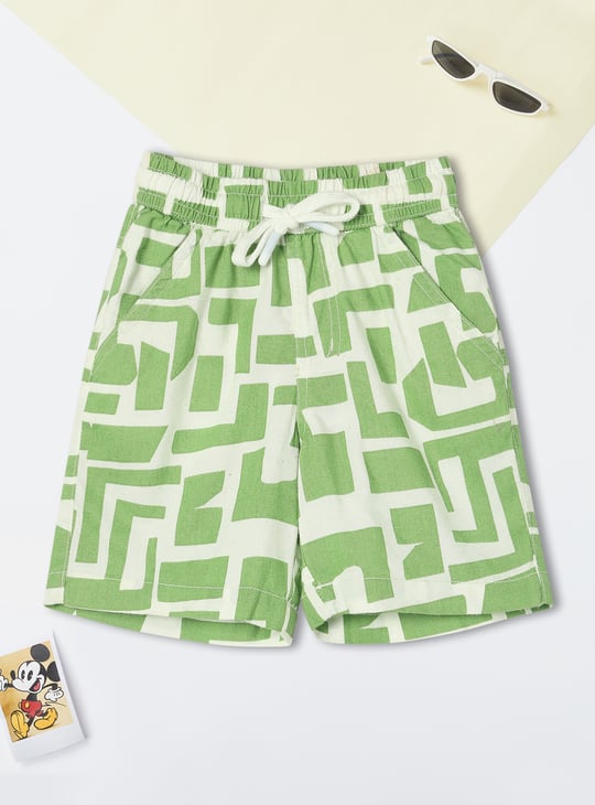 Boys Geometric Print Shorts