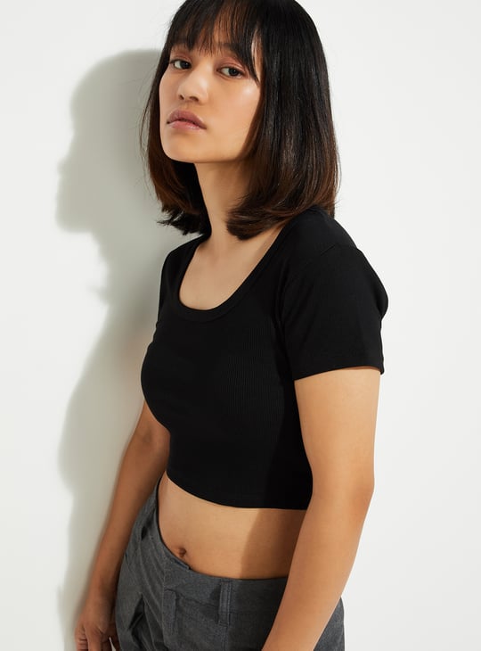 URB_N Women Ribbed Crop Top
