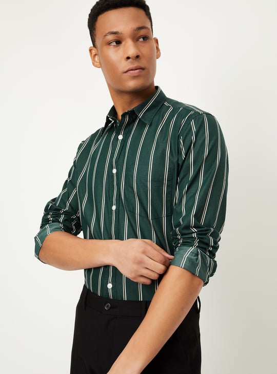 Men Slim Fit Striped Shirt