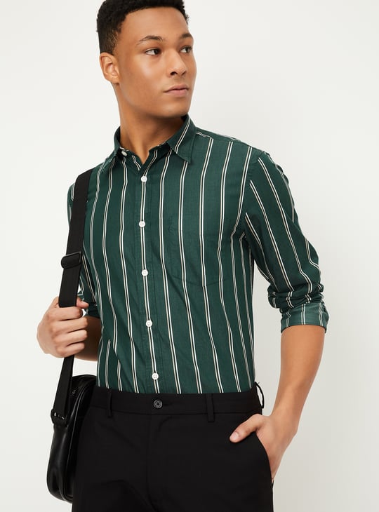 Men Slim Fit Striped Shirt
