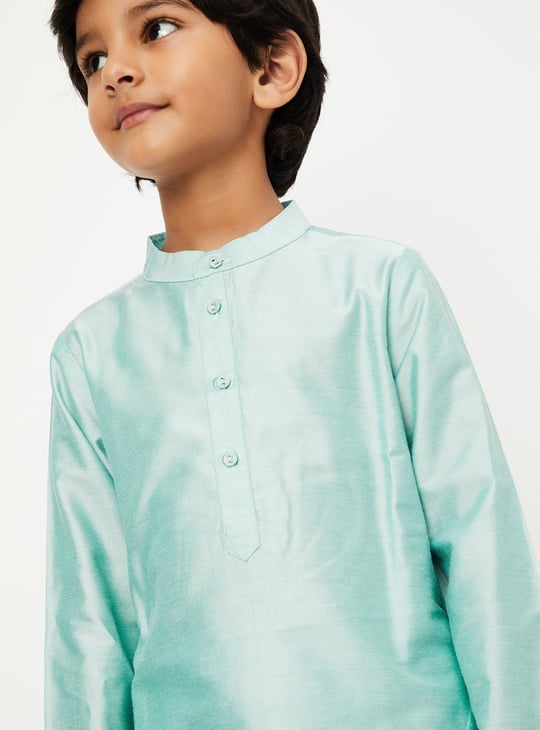 Boys Solid Kurta Set with Nehru Jacket