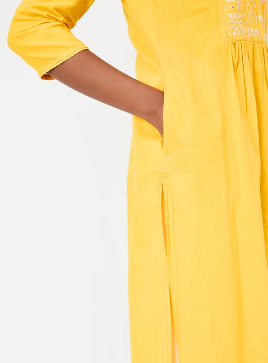 Ajio Max Online Shopping Tops Buy Women Embroidered Yoke Straight