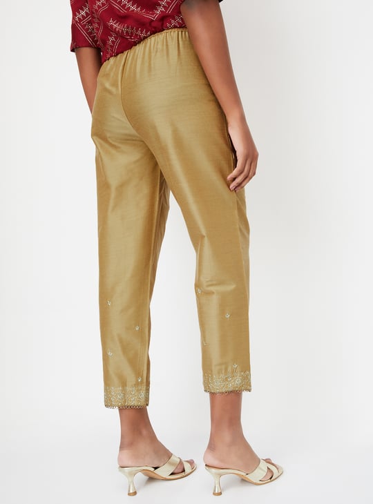 Women Embroidered Straight Pants