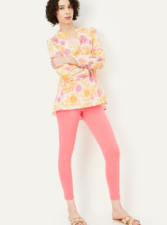 Women Solid Ankle-Length Leggings