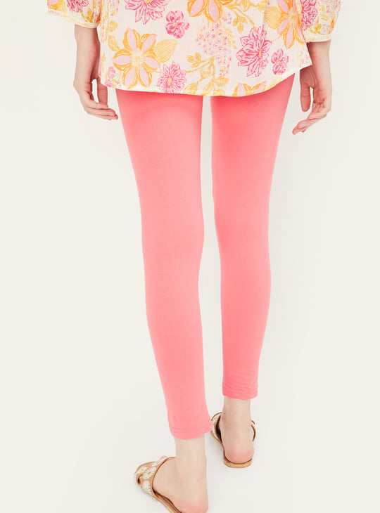 Women Solid Ankle-Length Leggings