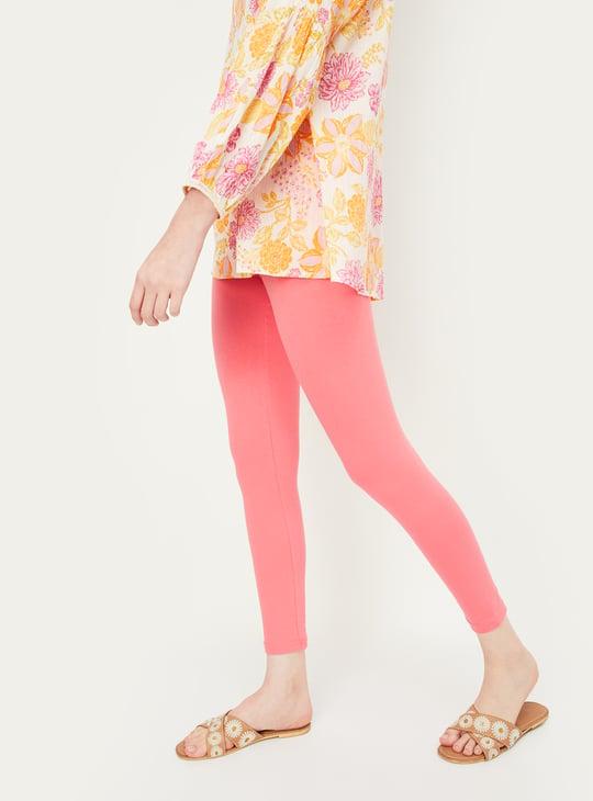 Women Solid Ankle-Length Leggings