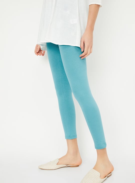 Women Solid Ankle-Length Leggings