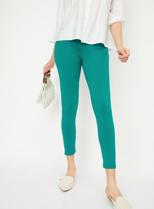 Women Solid Ankle-Length Leggings