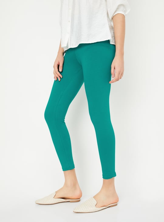 Women Solid Ankle-Length Leggings
