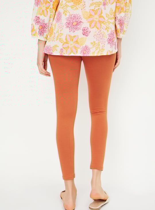 Women Solid Ankle-Length Leggings