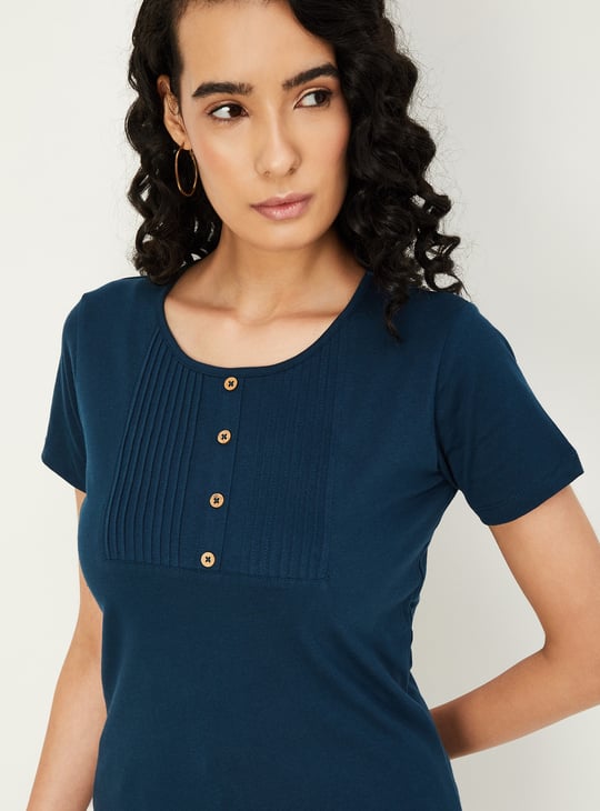 Women Pintuck Yoke Top